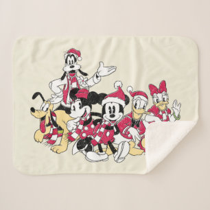 Couverture Sherpa Joyeuses fêtes   Mickey & Friends Christmas Cheva