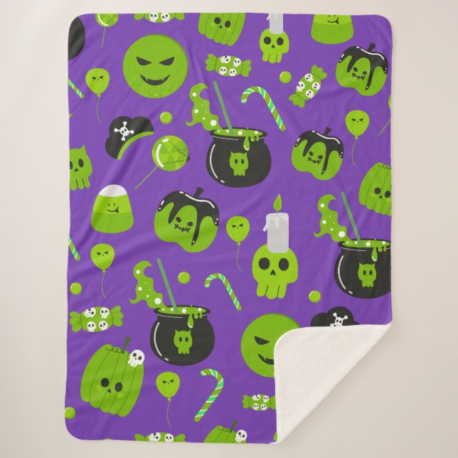 Couverture Sherpa Joyeux Halloween Trick Ou Treat (Devant)