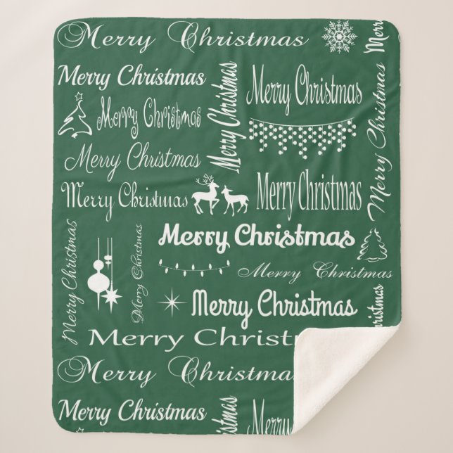 Couverture Sherpa Joyeux Noël (Devant)