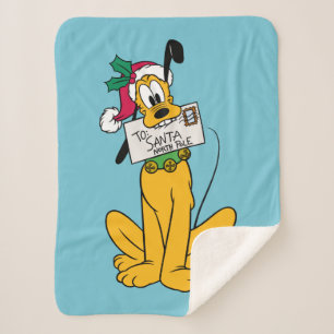 Couverture Sherpa Joyeux Noël   Pluto Santa Claus