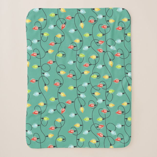 Couverture Sherpa Jumelage des lumières Noël Motif de vacances (Devant)