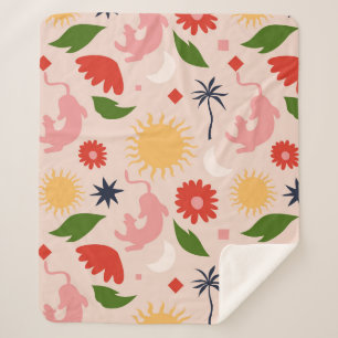 Couverture Sherpa Jungle céleste