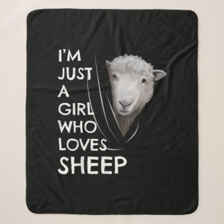 Couverture Sherpa Juste une fille qui aime les moutons | Ventilateur
