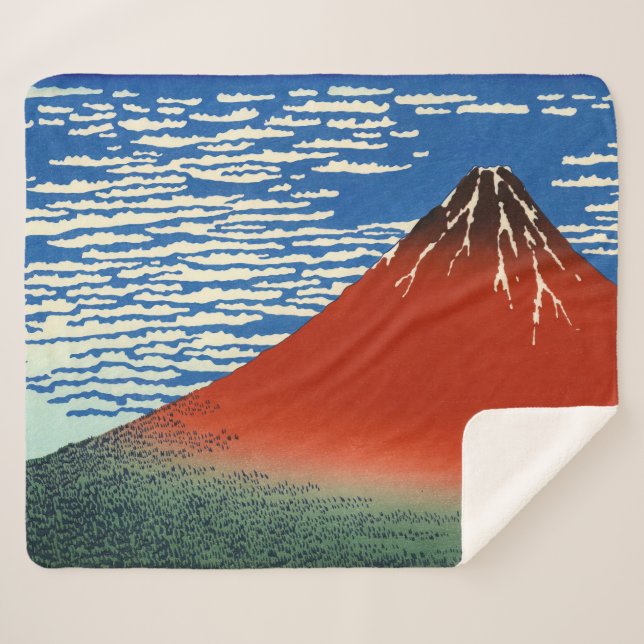 Couverture Sherpa Katsushika Hokusai - Vent Fin, Matin Clair (Devant (Horizontal))