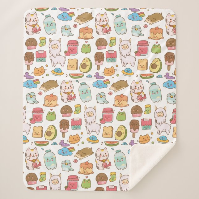 Couverture Sherpa Kawaii Sherpa Blanket (Devant)