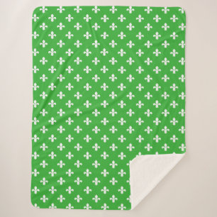 Couverture Sherpa Key Lime Southern Cottage Fleur de Lys