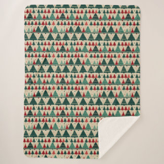 Couverture Sherpa Knit Sweat Arbre de Noël Motif traditionnel 2