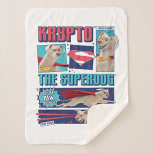 Couverture Sherpa Krypto Les Panneaux De Bande Dessinée Super-Chien