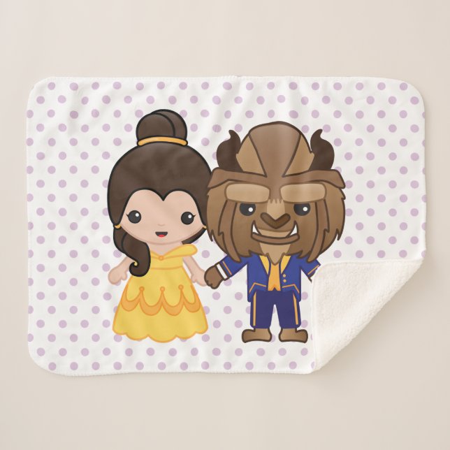 Couverture Sherpa La beauté et la bête Emoji (Devant (Horizontal))