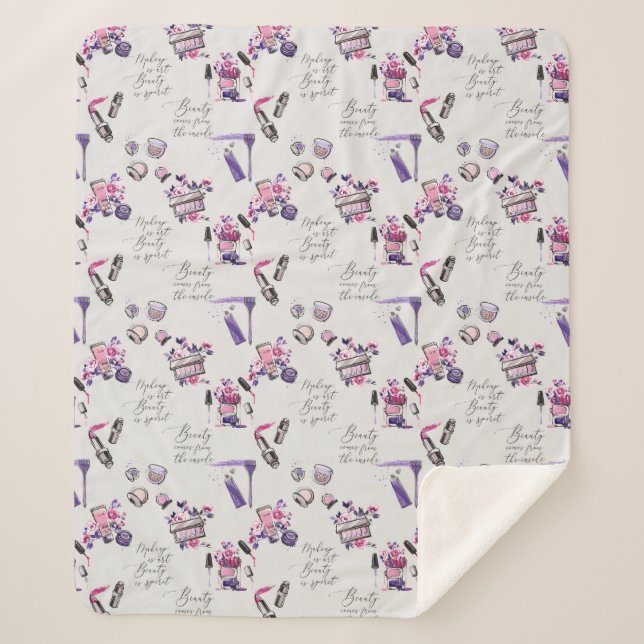 Couverture Sherpa La beauté vient du motif d'intérieur (Devant)