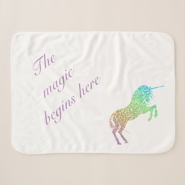 Couverture Sherpa La Magie Commence Ici Unicorne (Devant (Horizontal))