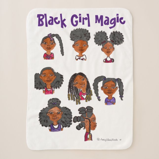 Couverture Sherpa La Magie de la fille noire Sherpa Blanket (Devant)