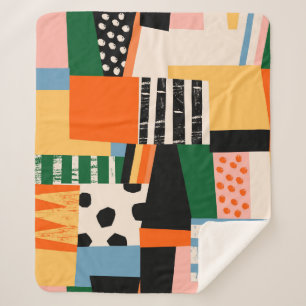 Couverture Sherpa La main a dessiné différentes formes. Abstrait c