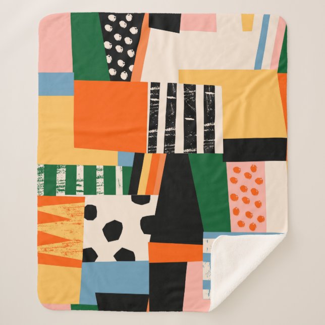 Couverture Sherpa La main a dessiné différentes formes. Abstrait con (Devant)