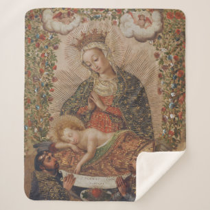 Couverture Sherpa La Vierge adorant le Christ Enfant Noël