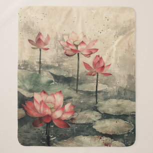 Couverture Sherpa Lac de lotus au clair de lune (6)