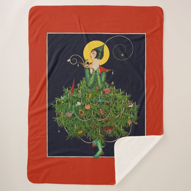 COUVERTURE SHERPA LADAL AVEC NOËL CADEAUX ART DÉCO BEAUTÉ MODE (Devant)