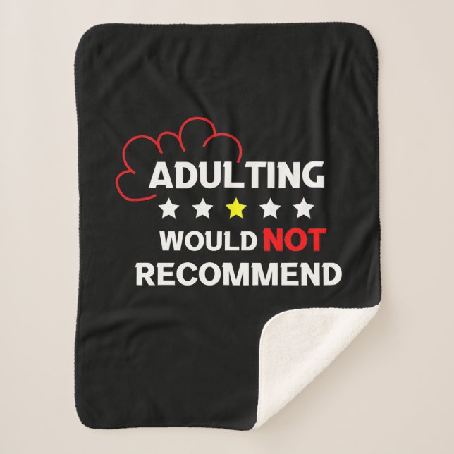 Couverture Sherpa L'Adulte Ne Recommande Pas (Devant)