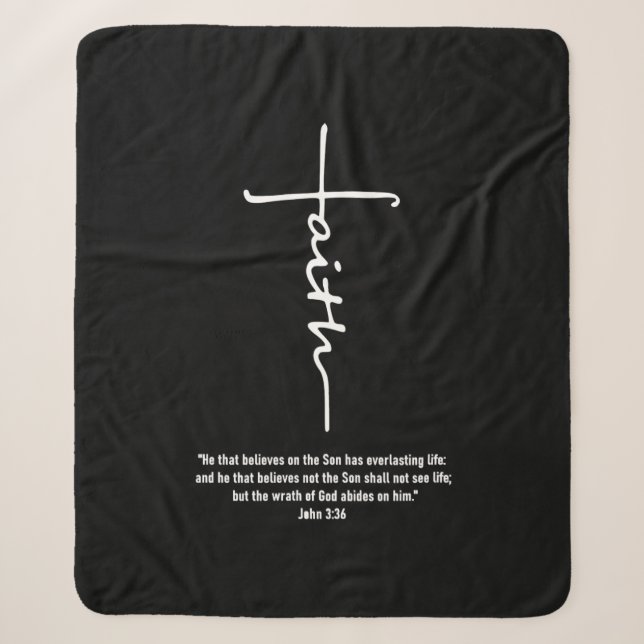 Couverture Sherpa L'Amour de Jésus| Croix de la foi Jésus-chrétien D (Devant)