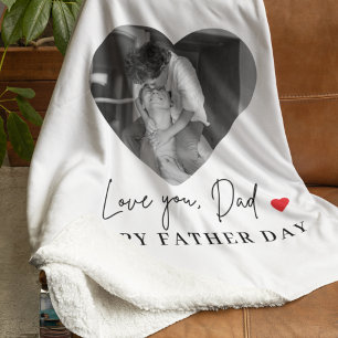Couverture Sherpa L'Amour Personnalisé Papa Photo Cadeau fête des