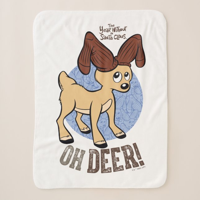 Couverture Sherpa L'ANNÉE SANS SANTA CLAUS™ | Vixen "Oh Deer" (Devant)