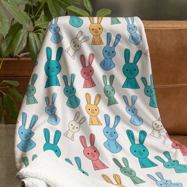 Couverture Sherpa Lapin de Pâques (Créateur téléchargé)