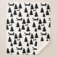 Lapin renard scandinave Noir Arbre de Noël