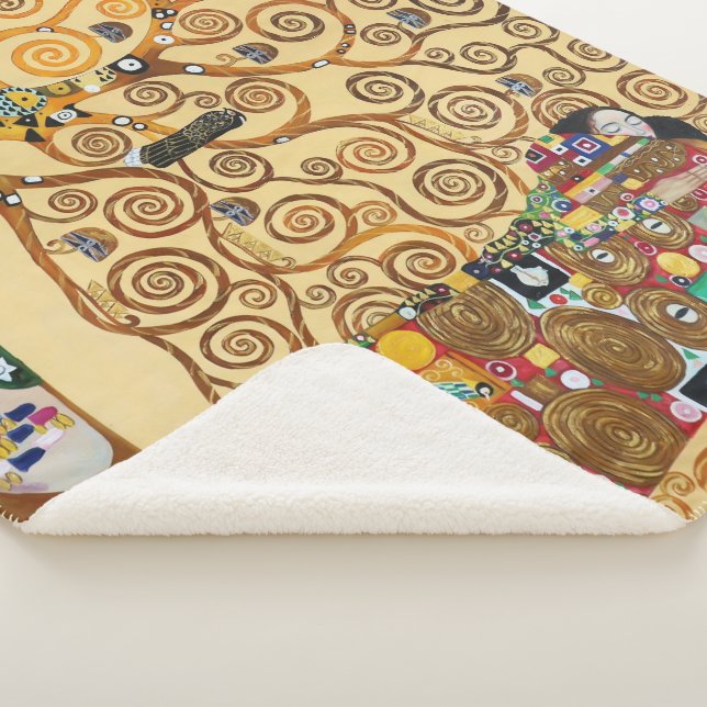 Couverture Sherpa L'arbre de vie | Gustav Klimt | (3/4)