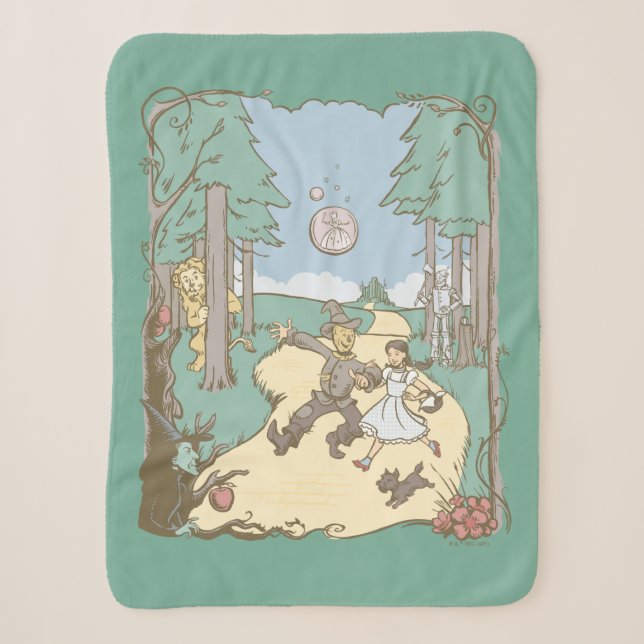 Couverture Sherpa L'Assistant D'Oz™ | Storbook Yellow Brick Road (Devant)