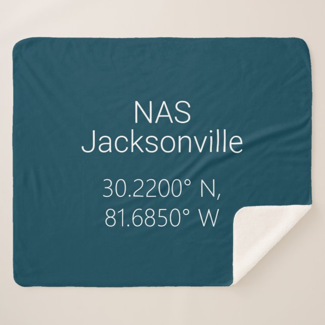 Couverture Sherpa Latitude Longitude NAS Jacksonville (Devant (Horizontal))