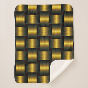 Couverture Sherpa Lattice doré