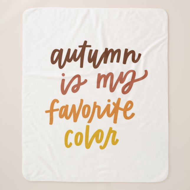 Couverture Sherpa "L'automne est ma couleur préférée" (Devant)
