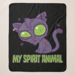 Couverture Sherpa Le Chat Zombie Est Mon Animal Spirituel