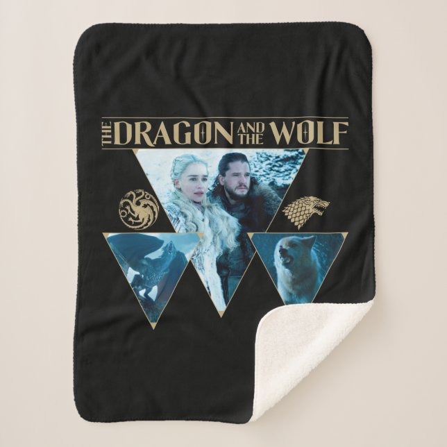 Couverture Sherpa Le Dragon et le Wolf Daenerys & Jon Graphic (Devant)