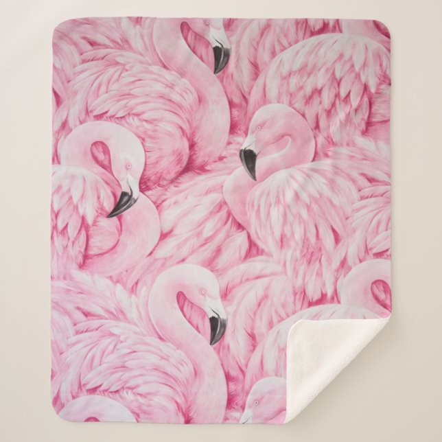 COUVERTURE SHERPA LE FLAMANT ROSE EST PARTOUT (Devant)