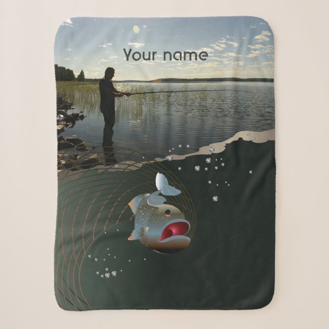 Couverture Sherpa Le pêcheur ​ ​ ​ ​ ​ ​. Bonne pêche (Devant)