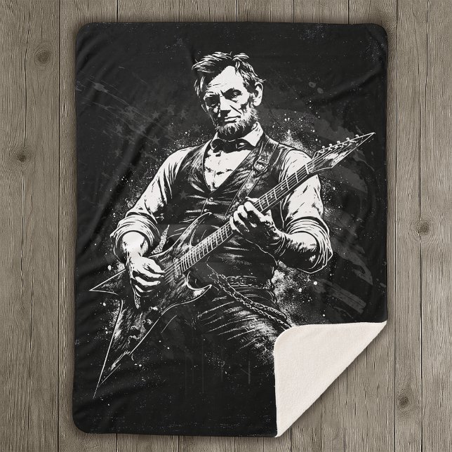 Couverture Sherpa Le président Abraham Lincoln jouant de la guitare (Créateur téléchargé)