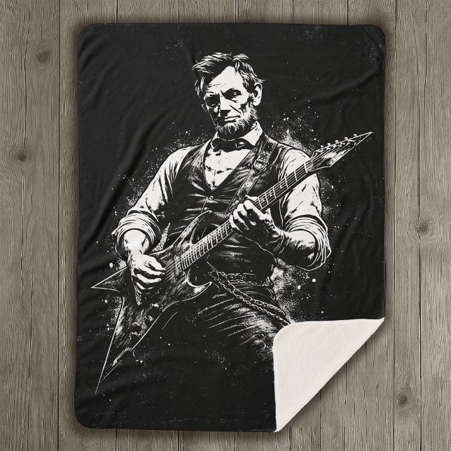 Couverture Sherpa Le président Abraham Lincoln jouant de la guitare (Créateur téléchargé)