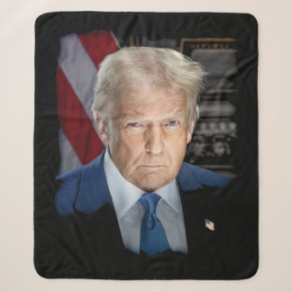Couverture Sherpa Le Président Donald Trump 45 47 USA Patriot