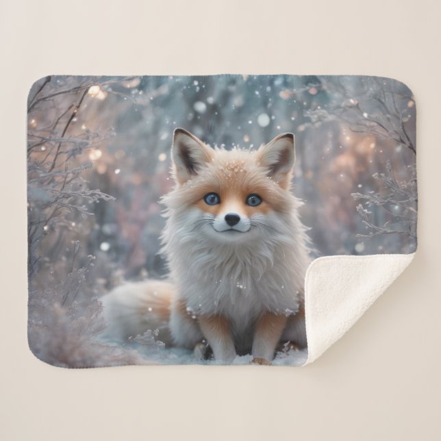 Couverture Sherpa Le renard d'hiver (Devant (Horizontal))