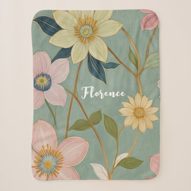 Couverture Sherpa Le réveil doux du printemps personnalisé (Devant)