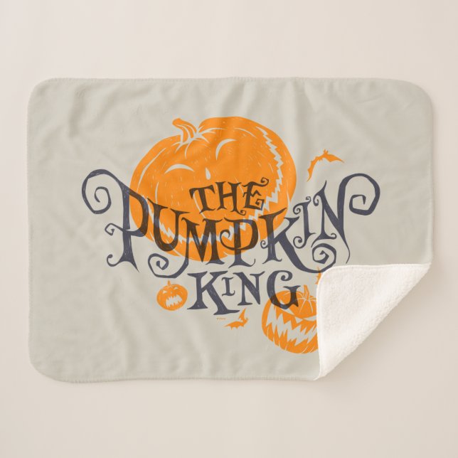 Couverture Sherpa Le roi Citrouille | Graphique Citrouille (Devant (Horizontal))