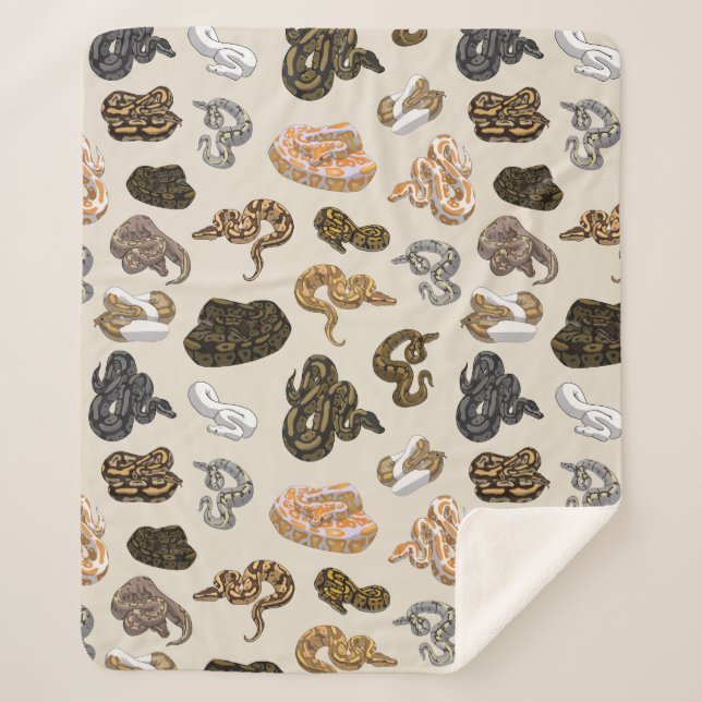 Couverture Sherpa Le serpent de python de boule Morph le motif (Devant)