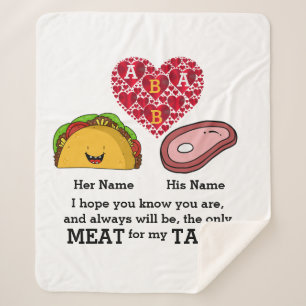 Couverture Sherpa Le taco Couple moderne et les amateurs de viande m