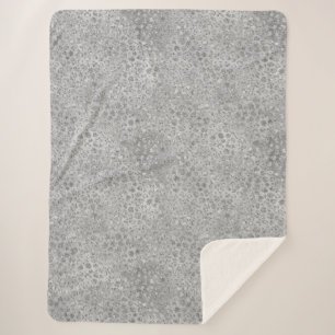 Couverture Sherpa Leopard argenté gris Meow Kitty Cat