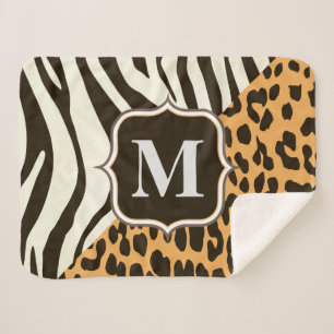 Couverture Sherpa Leopard et Zebra