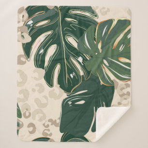 Couverture Sherpa Leopard motif, poster de animal design transparent