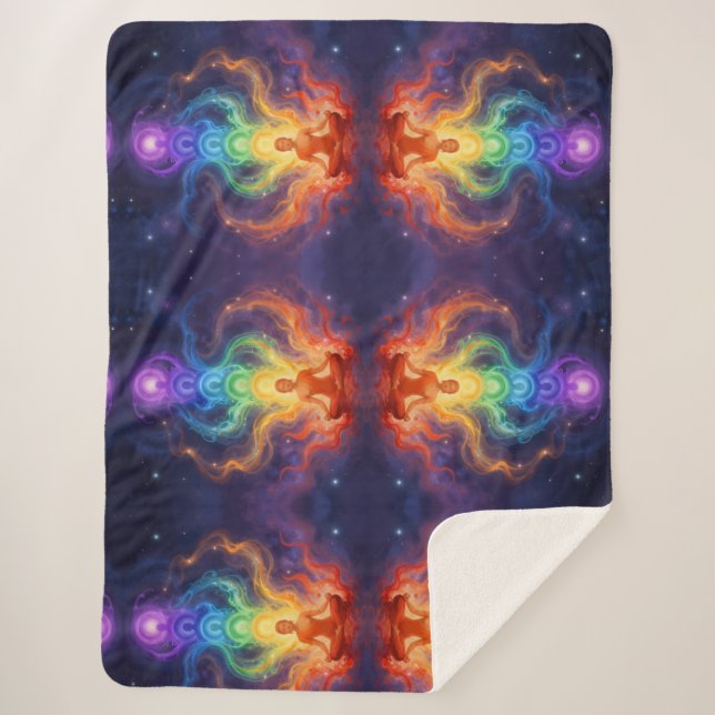 Couverture Sherpa Les 7 Chakras (Devant)
