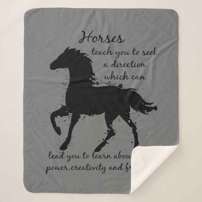 Couverture Sherpa Les Chevaux De Citation Inspirationnels Peuvent No (Devant)