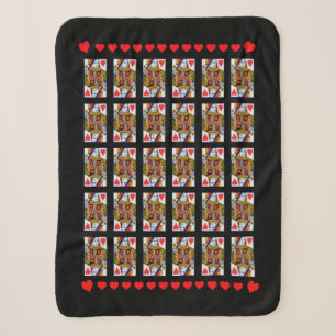 Couverture Sherpa Les Coeurs rouges vifs Ornent La Reine Jouer Des C